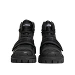 Dolce & Gabbana Black Leather Trekking Sneakers Boots Shoes