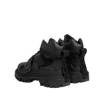 Dolce & Gabbana Black Leather Trekking Sneakers Boots Shoes