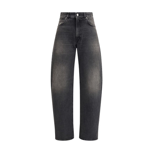 Haikure Black Cotton Relaxed Fit Jeans