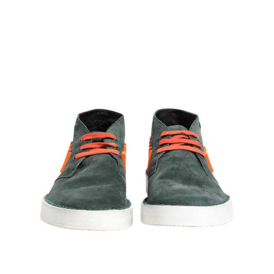 Dolce & Gabbana Green Derby Logo Casual Men Sneakers Shoes MV7679-44