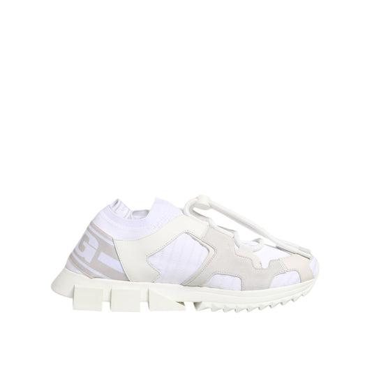 Dolce & Gabbana White Sorrento Low Top Lace Up Sneakers Shoes