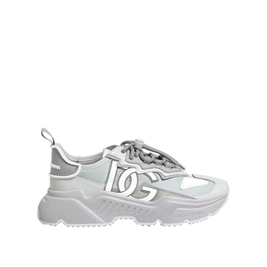 Dolce & Gabbana Gray Silver Daymaster Low Top Sneakers Shoes MV7779-43