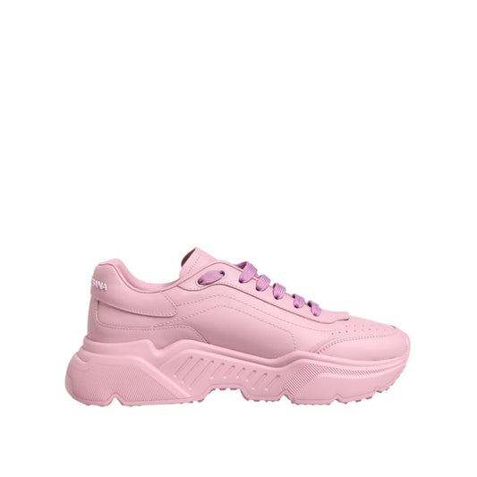 Dolce & Gabbana Pink Leather Daymaster Low Top Sneakers Shoes MV7784-41
