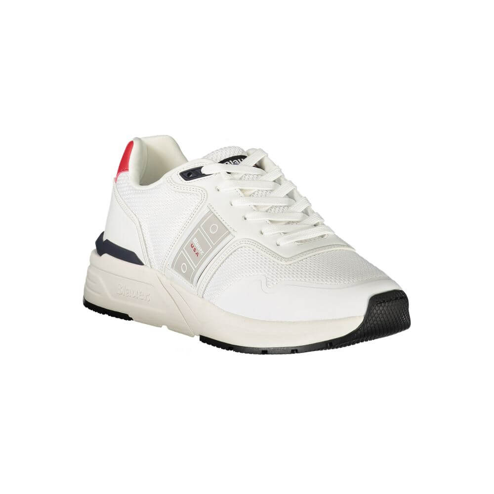 Blauer White Polyester Sneaker