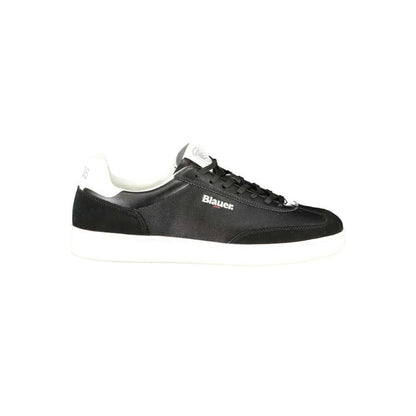 Blauer Black Leather Men Sneaker