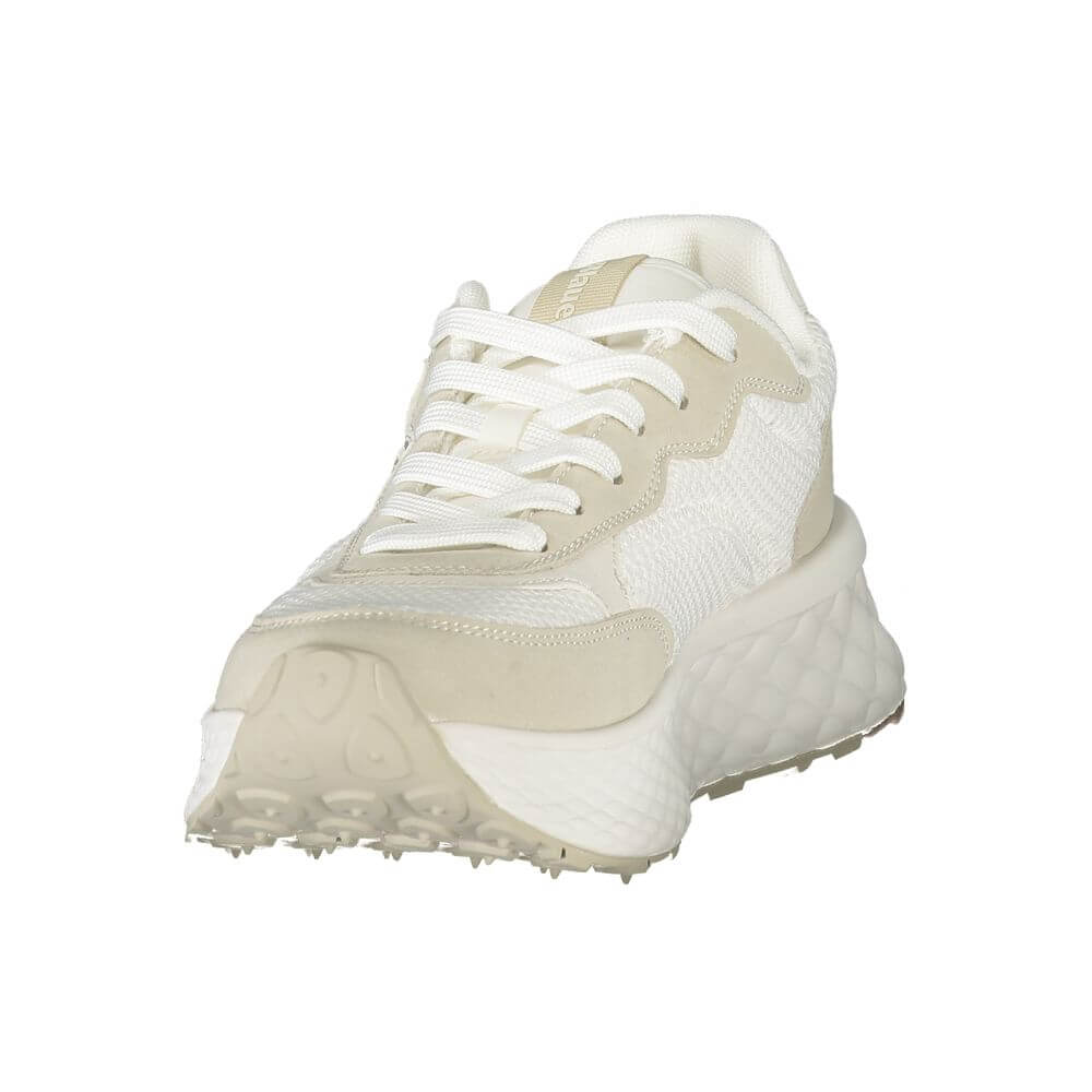 Blauer White Polyester Sneaker
