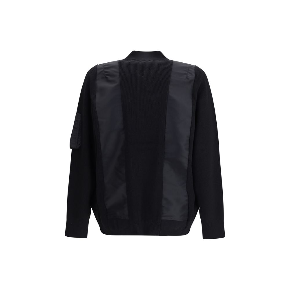 Sacai Black Cotton Bomber