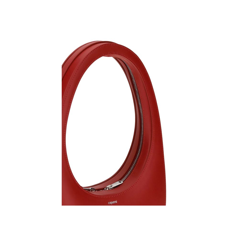 Coperni Red Calf Leather Bos Taurus Shoulder Bag with unique hobo design and zipper closure