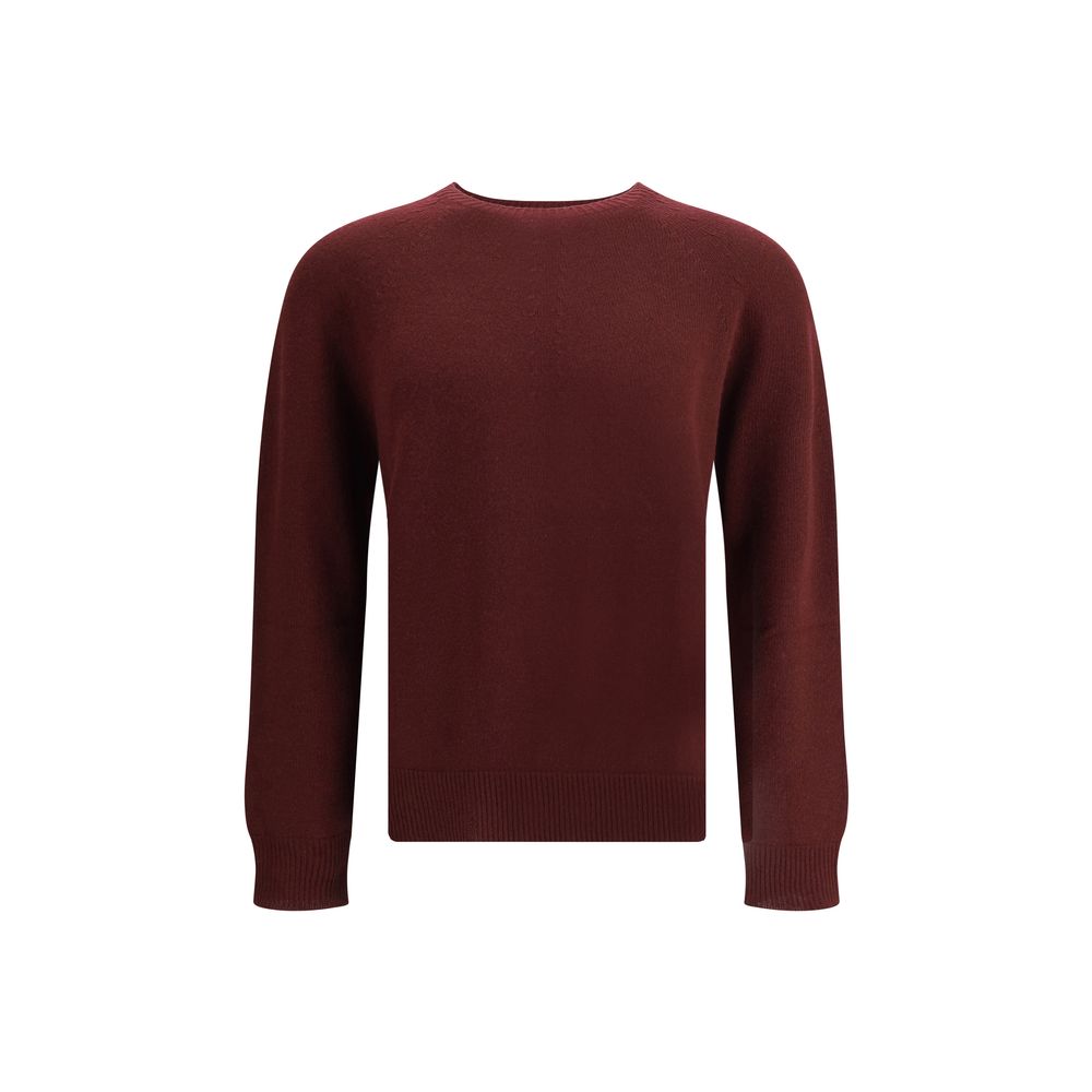 Jil Sander Bordeaux Fleece Wool Sweatshirt