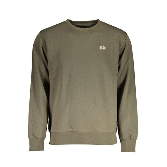 La Martina Green Cotton Sweater