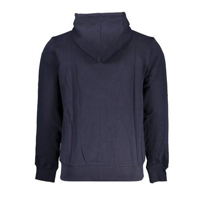 Napapijri Blue Cotton Men Sweater with Hood
