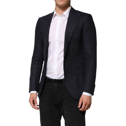 Dolce & Gabbana Dark Blue Single Breasted Men Suit Blazer