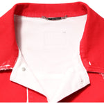 Dolce & Gabbana Red Sleeveless Logo Plaque Vest Jacket JKT41511-58