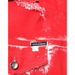 Dolce & Gabbana Red Sleeveless Logo Plaque Vest Jacket JKT41511-58