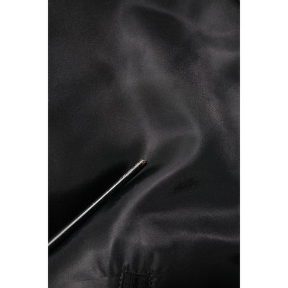 Dolce & Gabbana Black Polyester Logo Plaque Bomber Jacket