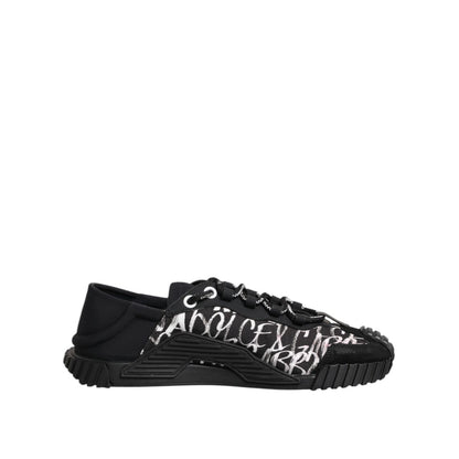 Dolce & Gabbana Black White NS1 Lace Up Low Top Sneakers Shoes