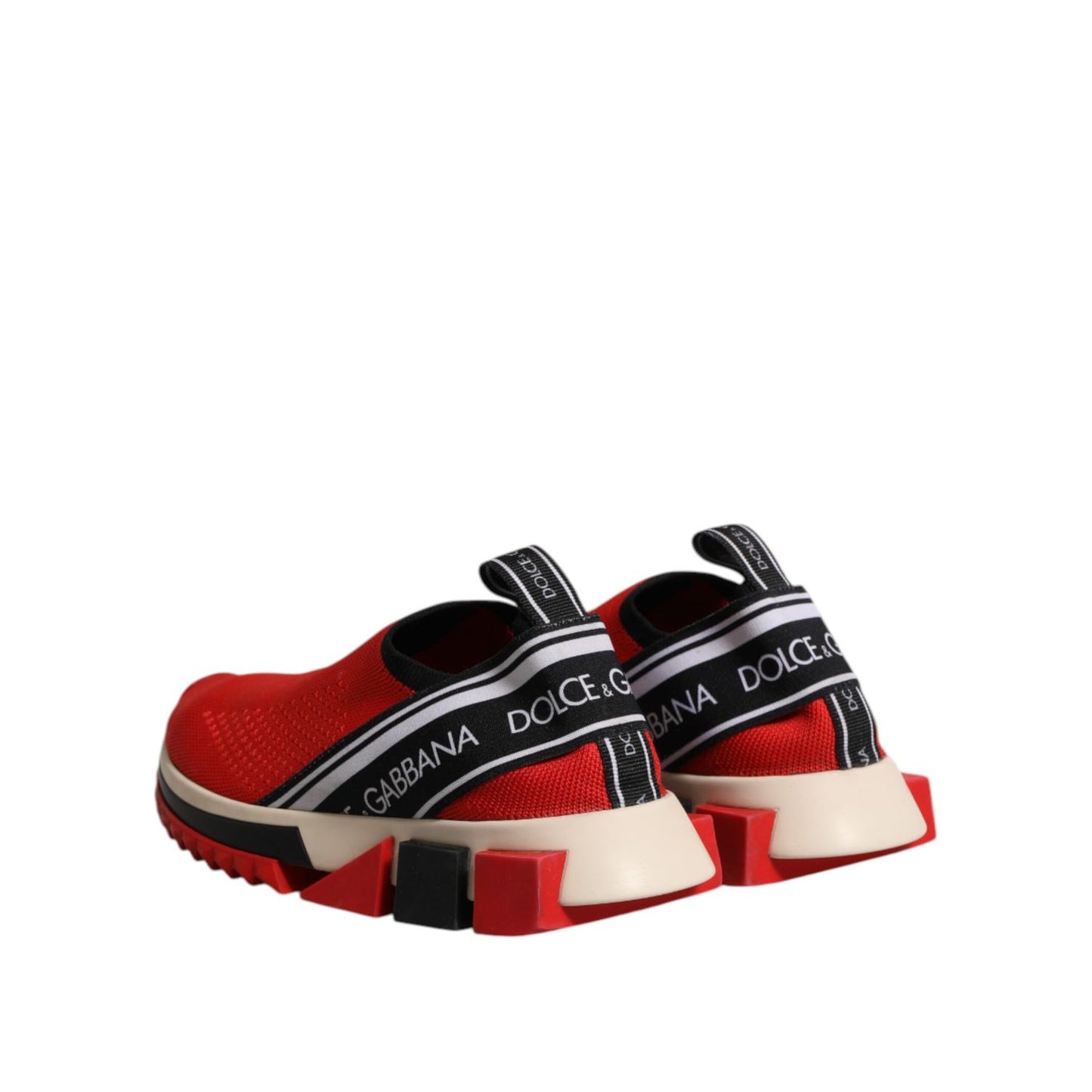 Dolce & Gabbana Red Sorrento Slip On Low Top Sneakers Shoes