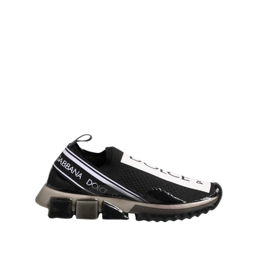 Dolce & Gabbana Black Sorrento Slip On Low Top Sneakers Shoes LA12774-37