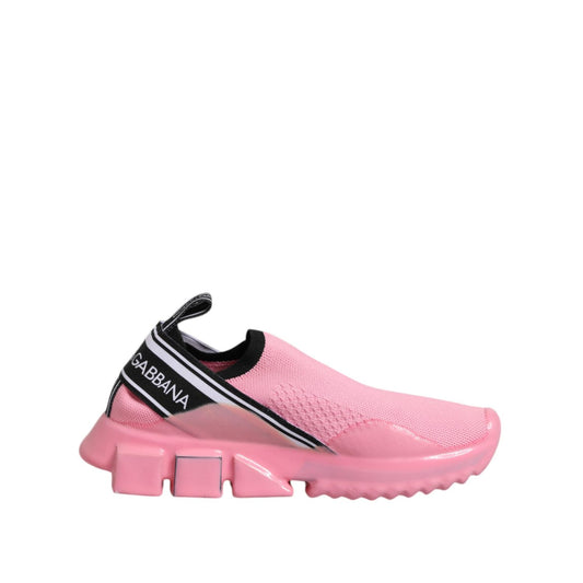 Dolce & Gabbana Pink Sorrento Low Top Women Sneakers Shoes LA12781-36.5