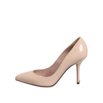 Dolce & Gabbana Beige Patent Leather Stiletto Heel Pumps Shoes LA12802-35