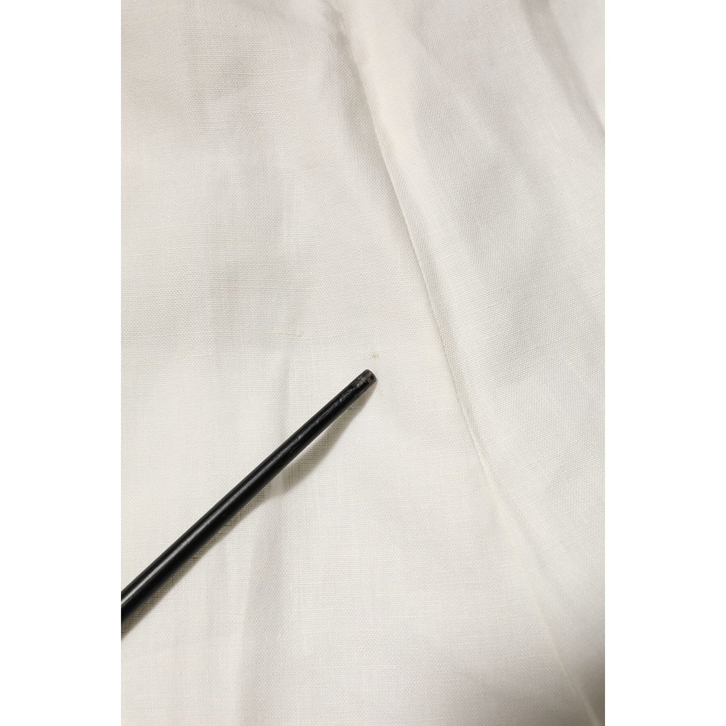 Dolce & Gabbana Cream Linen Dress Slim Formal Trouser Pants