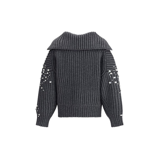 PINKO Rhinestones wool Cardigan