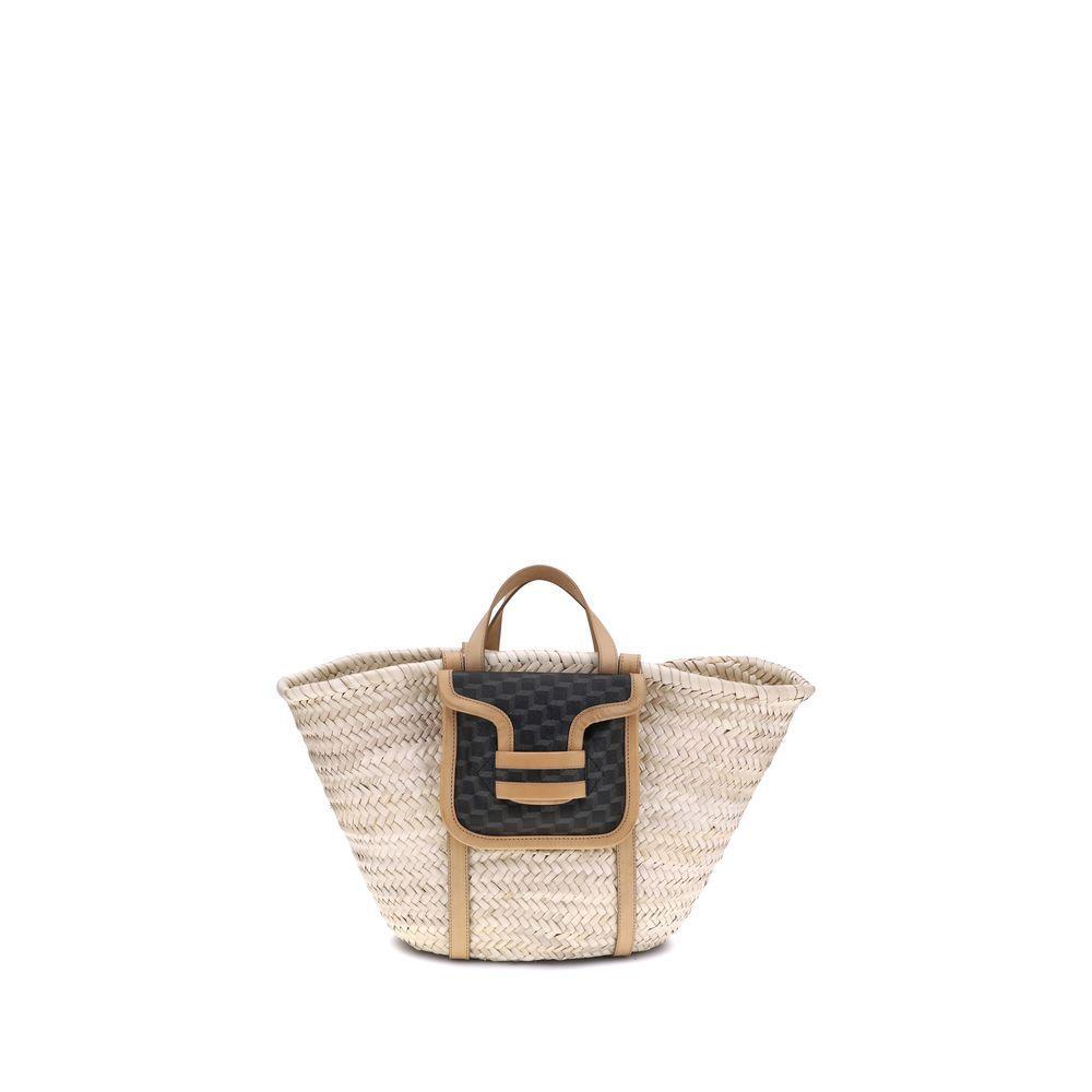Front view with bag zipped and handles upright.