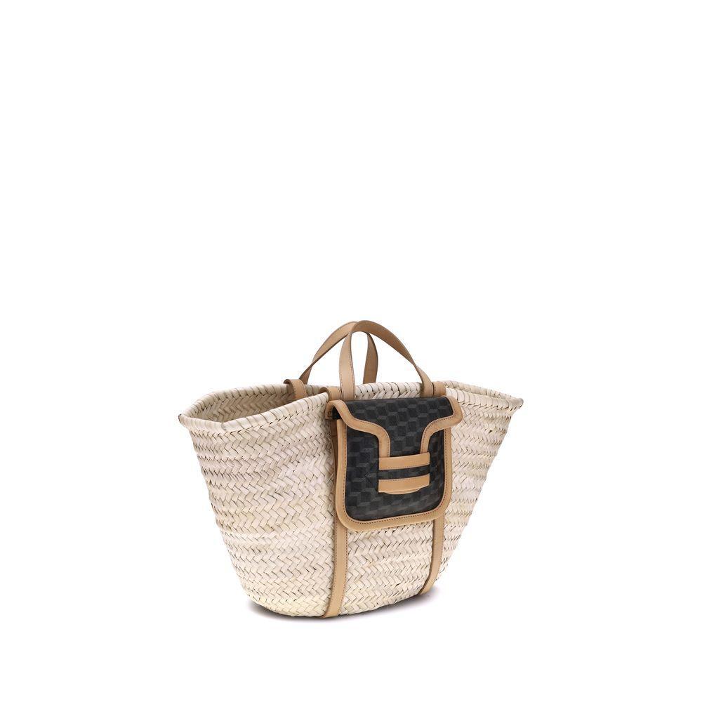 Front view with bag zipped and handles upright.