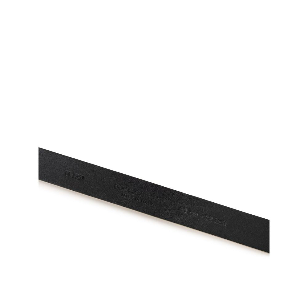 Dolce & Gabbana Gold Leather Belt DO-9584659-80 CM / 32 INCHES