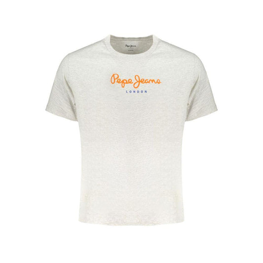 Pepe Jeans Gray Cotton T-Shirt PE-31353-S