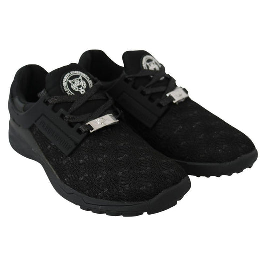 Plein Sport Black Polyester Sneaker PL-1364-EU38/US8