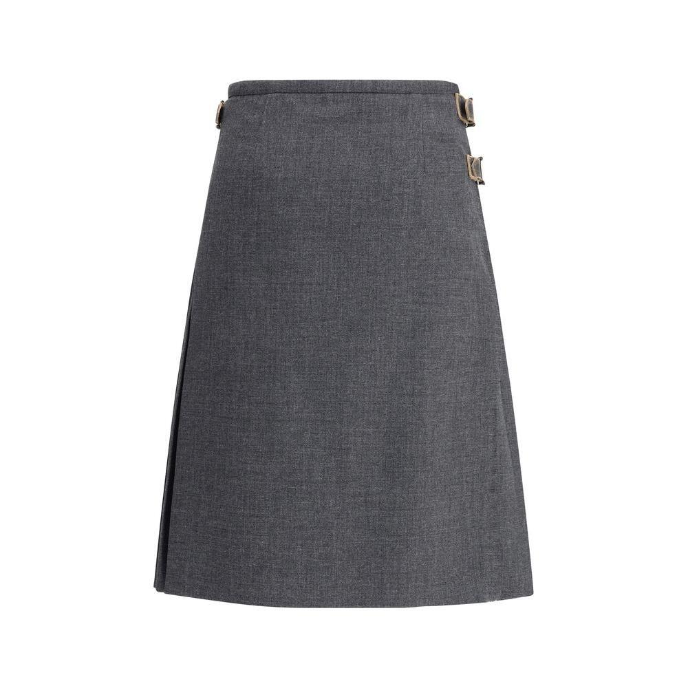 Prada Pleated Skirt in kid mohair PR-P103ZESOOO17N1F0480-IT40 | M