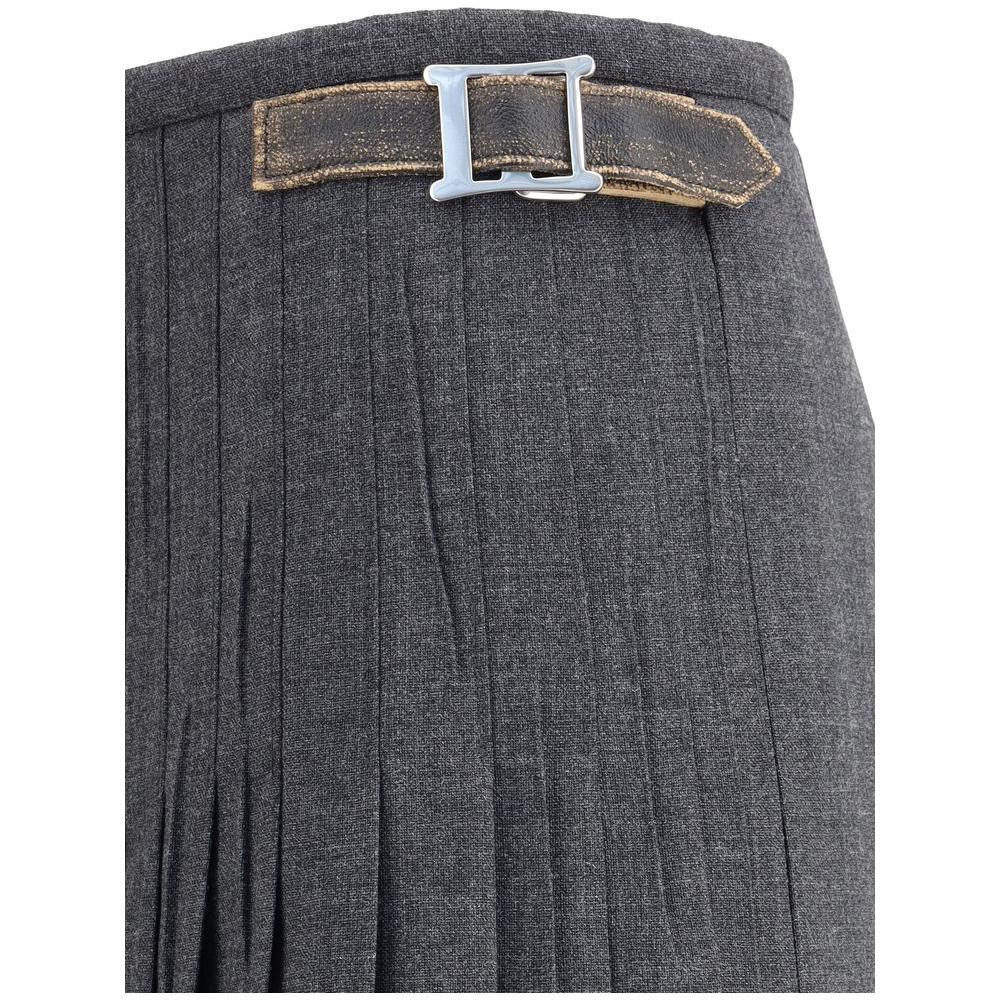 Prada Pleated Skirt in kid mohair PR-P103ZESOOO17N1F0480-IT40 | M