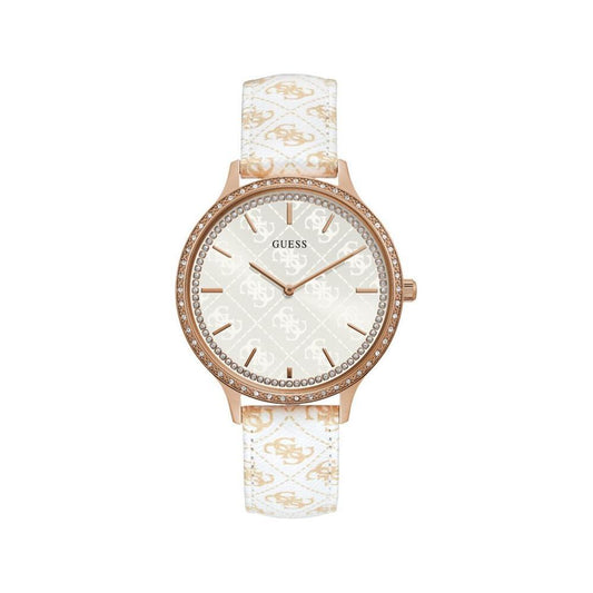 Guess White Leather Watch GUW1229L3AC
