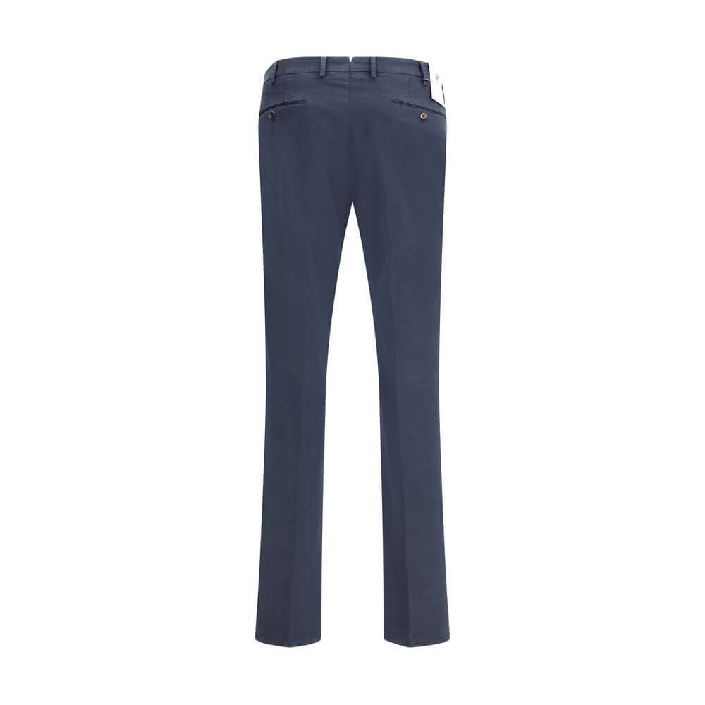 PT Torino Blue Cotton Casual Pants