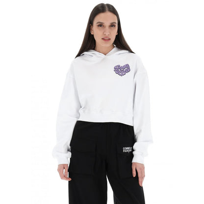 Comme Des Fuckdown White Cotton Women Sweatshirt