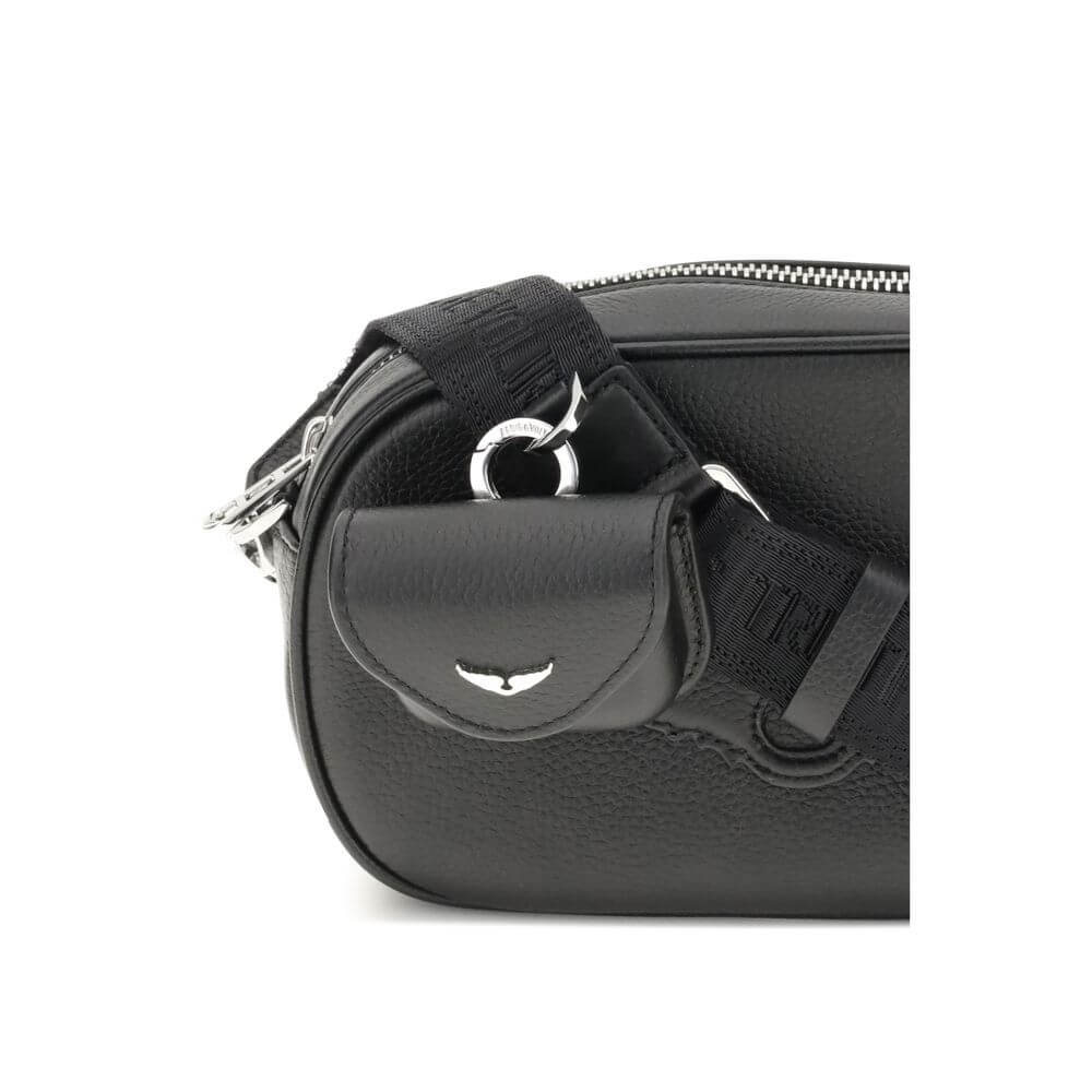 Zadig & Voltaire Black Calf Leather Bos Taurus Shoulder Bag