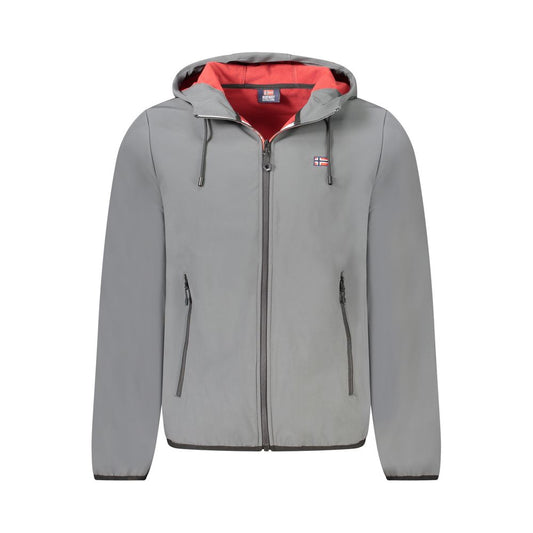 Norway 1963 Gray Polyester Men's Hooded Jacket NO-39342-S
