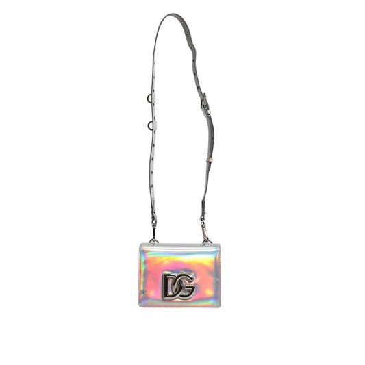 Dolce & Gabbana Metallic Silver Holographic Shoulder Crossbody Bag