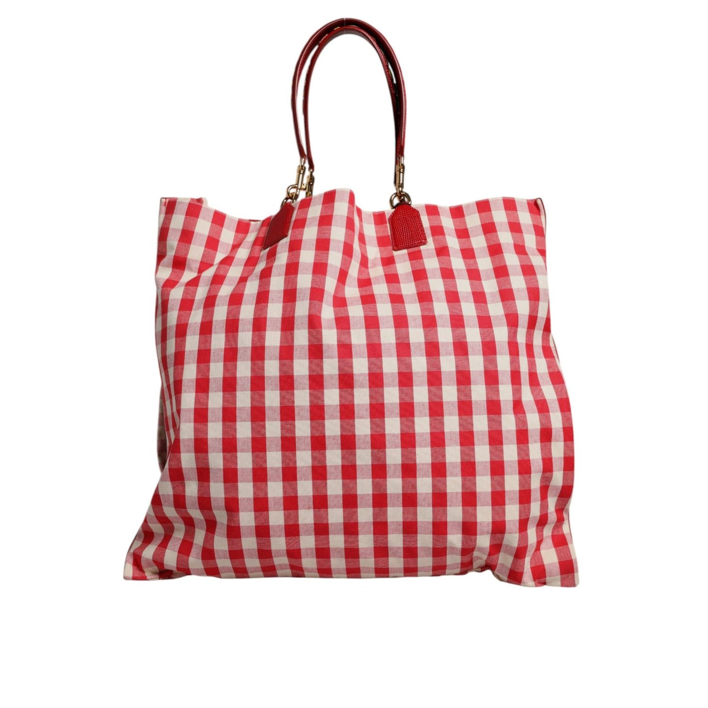 Dolce & Gabbana Red I Love Pizza Rhinestone Embellished Tote Bag