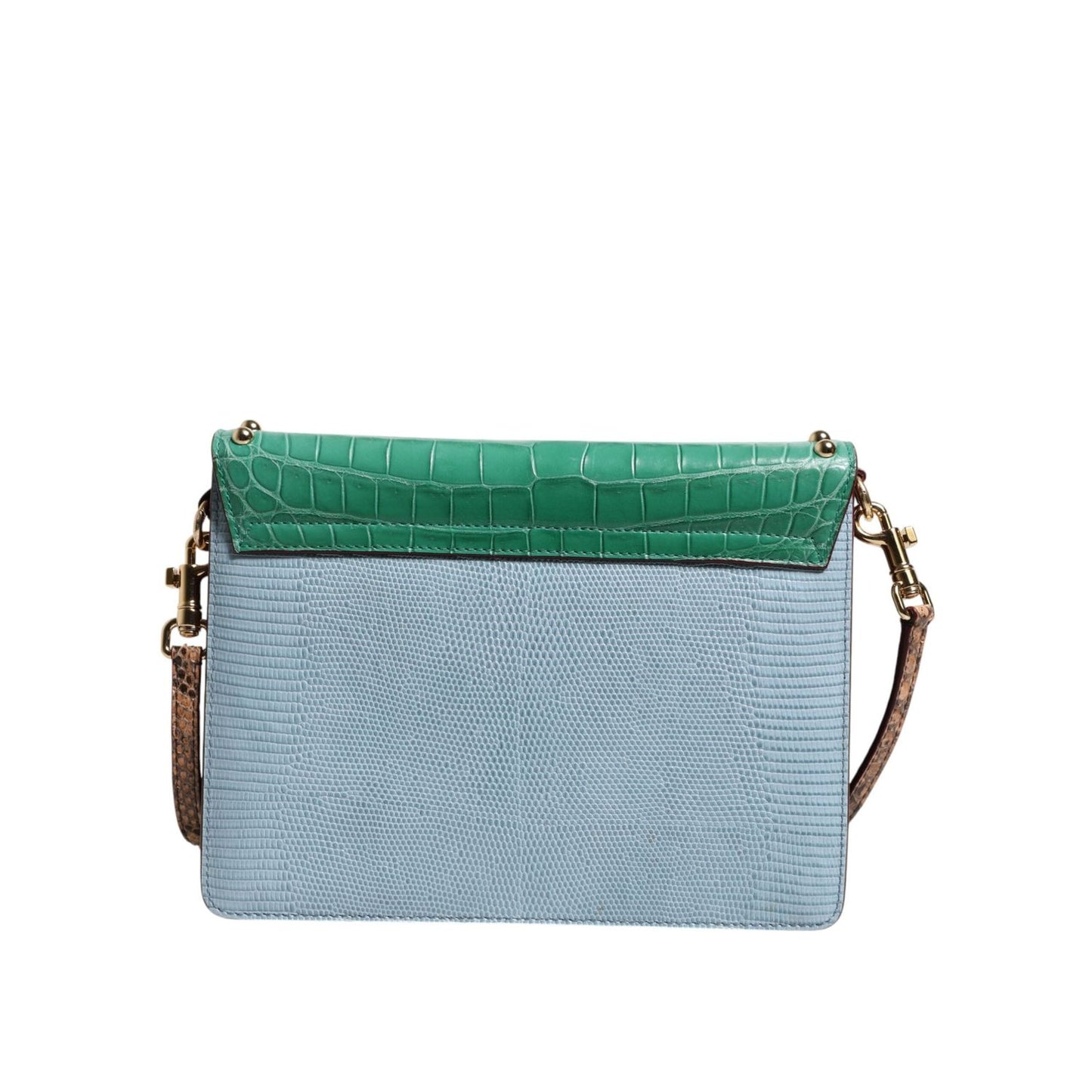 Dolce & Gabbana Blue Green LUCIA Embellished Crossbody Bag