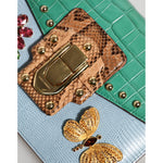 Dolce & Gabbana Blue Green LUCIA Embellished Crossbody Bag