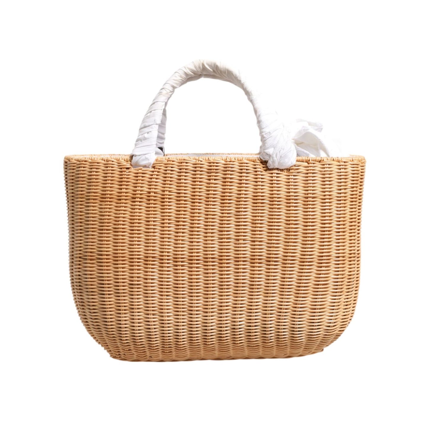 Dolce & Gabbana Beige Fiber Vegetable Basket Handbag Tote Bag