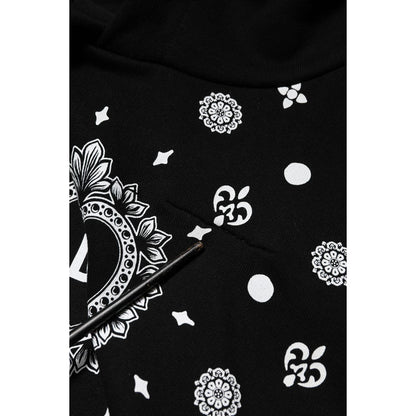 Dolce & Gabbana Black Bandana Hooded Men Sweatshirt Sweater