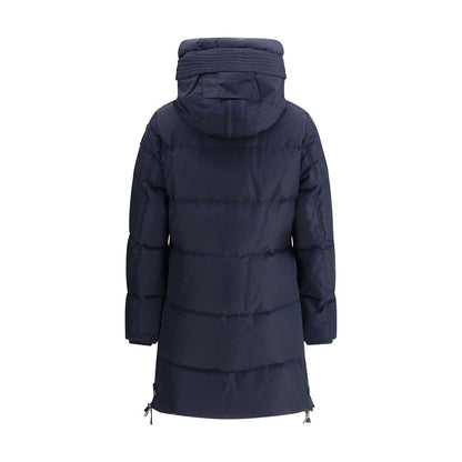 Parajumpers Blue Nylon Full-Length Jacket