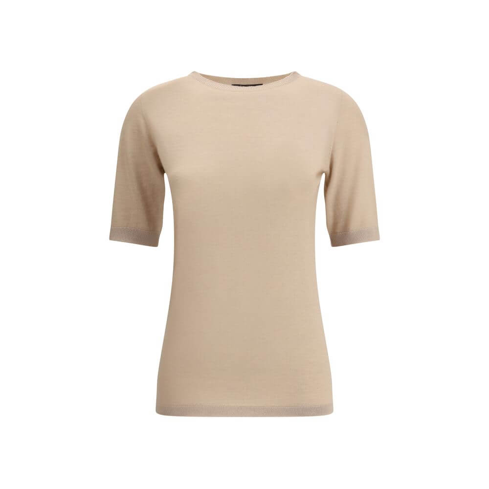 Fabiana Filippi Beige Cashmere T-Shirt