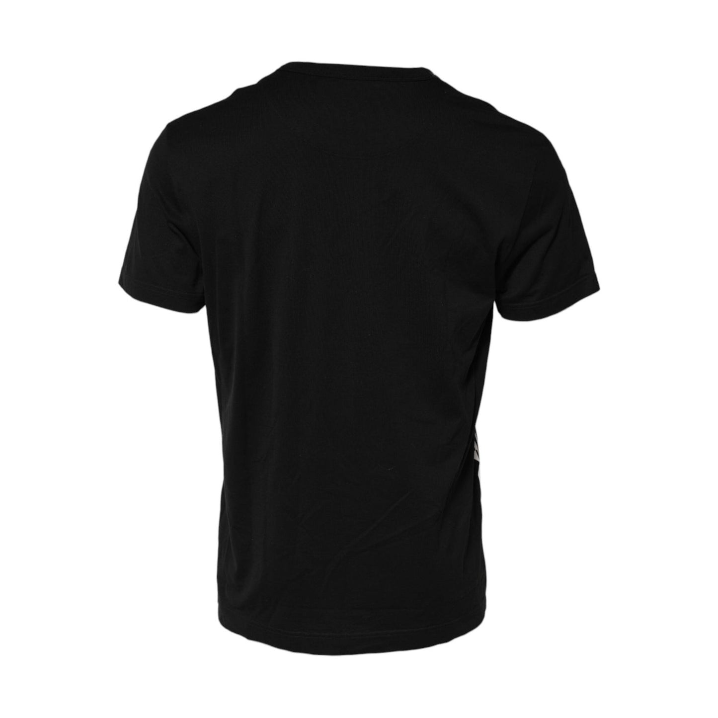 Dolce & Gabbana Black Bandana Print Cotton Crew Neck T-shirt TSH91025-52