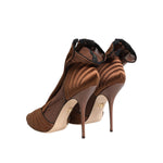 Dolce & Gabbana Brown Bette High Heeled Ankle Boots Shoes LA12810-39