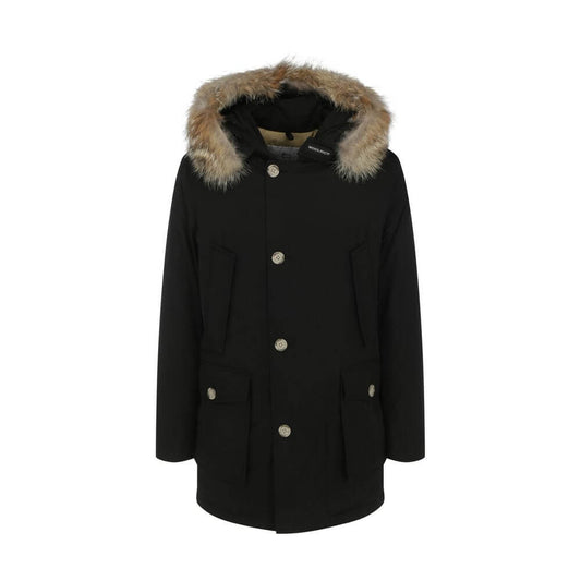 Woolrich Black Cotton Parka