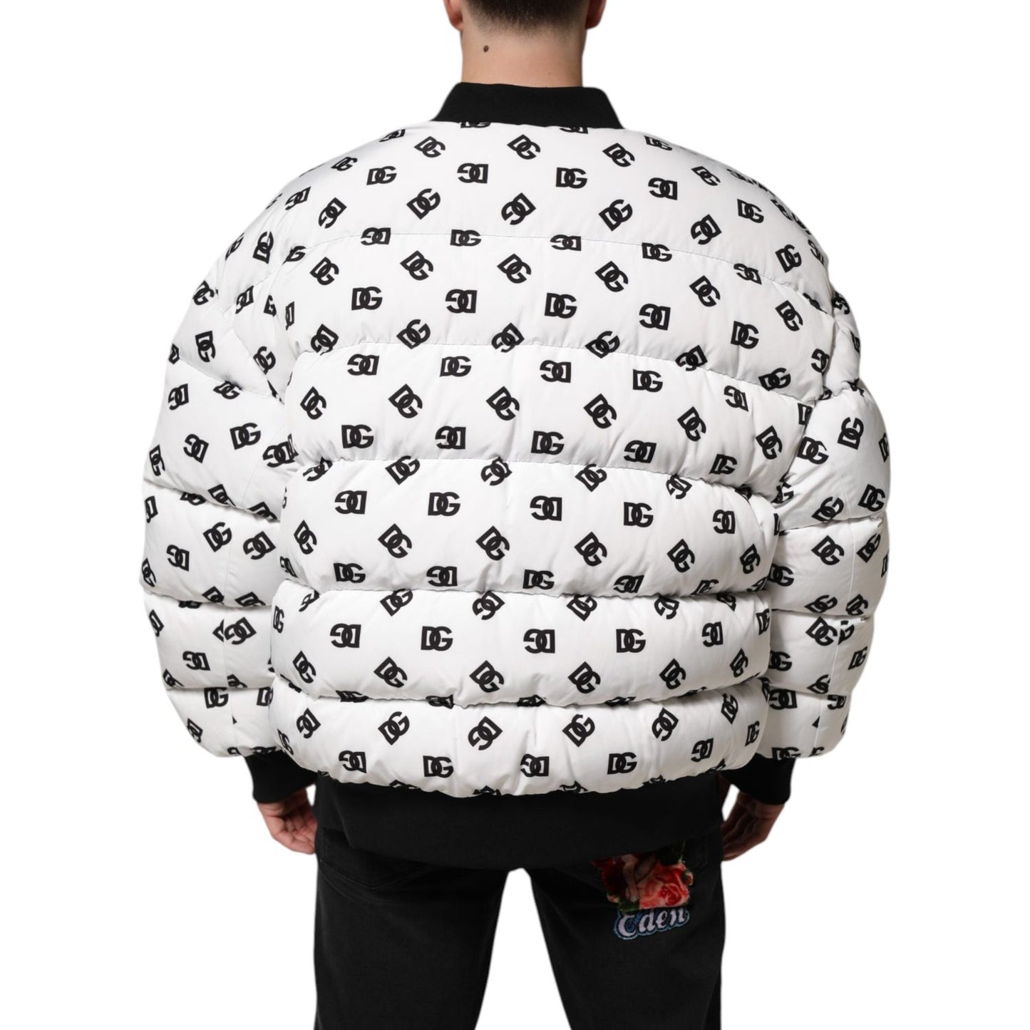 Dolce & Gabbana White DG Monogram Full Zip Quilted Jacket JKT41556-52